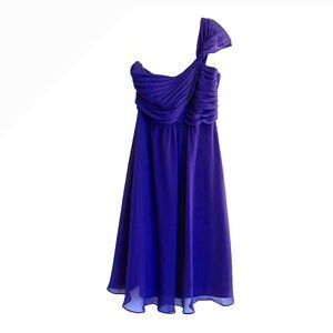 David’s Bridal-Short One Shoulder Chiffon dress